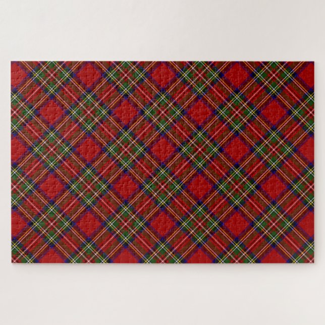 Quebra-cabeça Padrão de Xadrez do Royal Stewart Tartan (Horizontal)