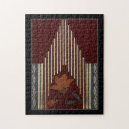 Quebra-cabeça Padrão Deco Com Flor E Espiro