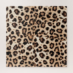 Quebra-cabeça Padrão Design de Leopardo: Elegância Selvagem.