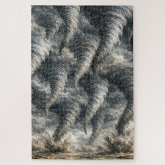 Quebra-cabeça Padrão Dramático de Tempestade de Tornado (Vertical)