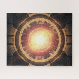 Quebra-cabeça Padrão elétrico antigo no espaço do buraco negro