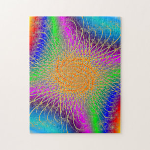 Quebra-cabeça Padrão espiral colorido