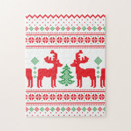 Quebra-cabeça Padrão Estético de Natal Pastel - Vibrações de Fer