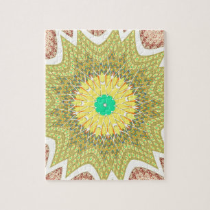 Quebra-cabeça Padrão étnico Africano ouro YELLOW