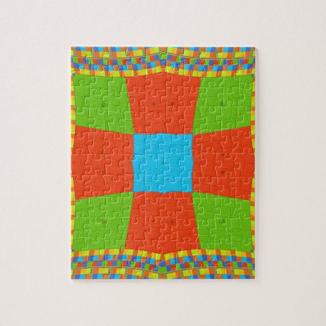 Quebra-cabeça Padrão étnico europeu tribal (Vertical)