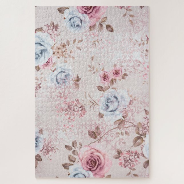 Quebra-cabeça Padrão floral (Vertical)
