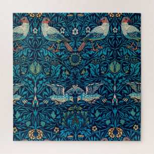 Quebra-cabeça Padrão Floral Art Nouveau de Pássaros de William M