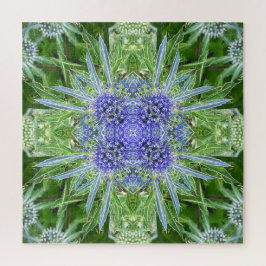 Quebra-cabeça padrão floral de Cardo de Cristal