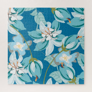 Quebra-cabeça Padrão floral, design de flor versátil.