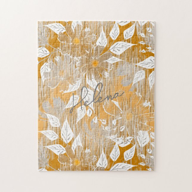 Quebra-cabeça Padrão floral elegante. (Vertical)