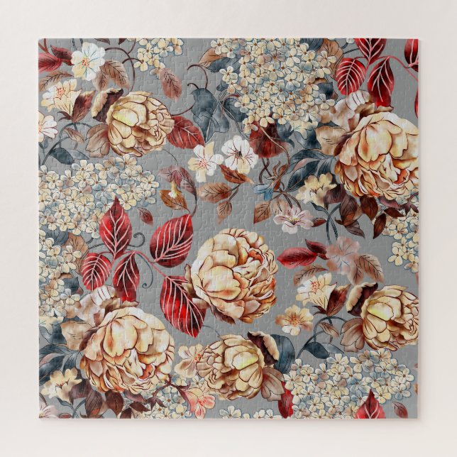 Quebra-cabeça Padrão floral, estilo art nouveau (Vertical)