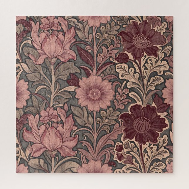 Quebra-cabeça Padrão Floral Inspirado em William Morris (Vertical)