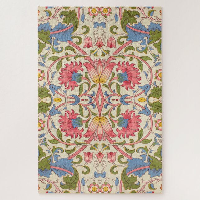 Quebra-cabeça Padrão Floral William Morris Lodden Pastel  (Vertical)