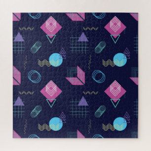 Quebra-cabeça padrão geométrico de abstrato, formas de linha.