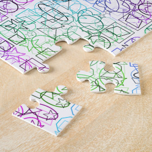 Quebra-cabeça Padrão Geométrico de abstrato   Tilados e filtrado