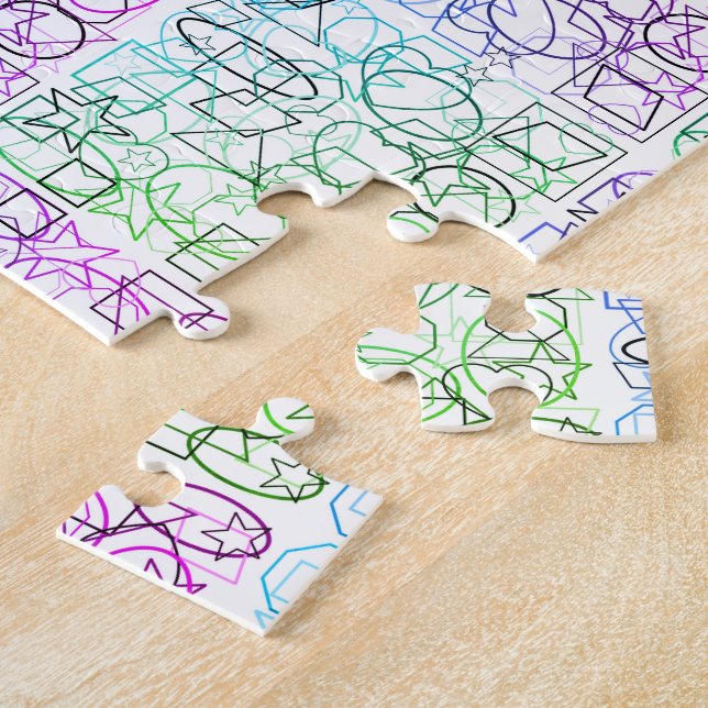 Quebra-cabeça Padrão Geométrico de abstrato | Tilados e filtrado (Lateral)