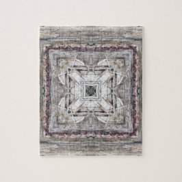 Quebra-cabeça Padrão Inspirado Aztec bonito Tingido Rosa