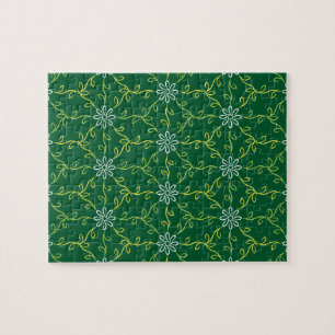 Quebra-cabeça Padrão Inviolável Floral Decorativo