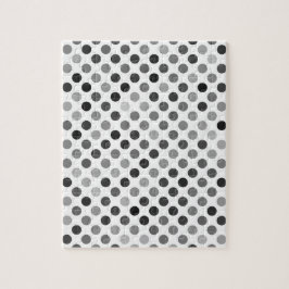 Quebra-cabeça Padrão monocromático de Bolinhas (pontos pretos e