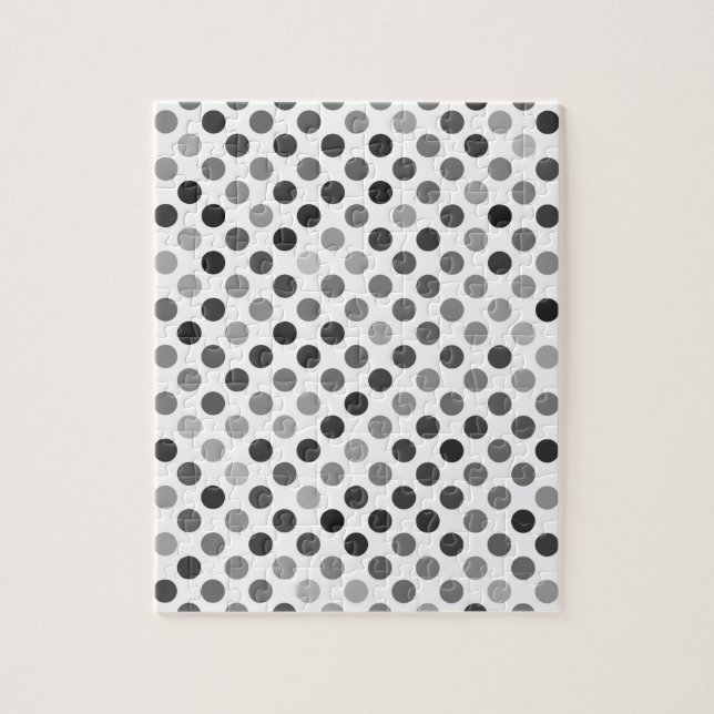 Quebra-cabeça Padrão monocromático de Bolinhas (pontos pretos e  (Vertical)