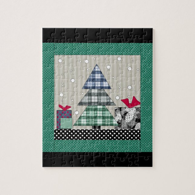 Quebra-cabeça Padrão natalício, aplicável, ano novo, natal (Vertical)