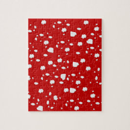 Quebra-cabeça padrão ponto com toadstool vermelha