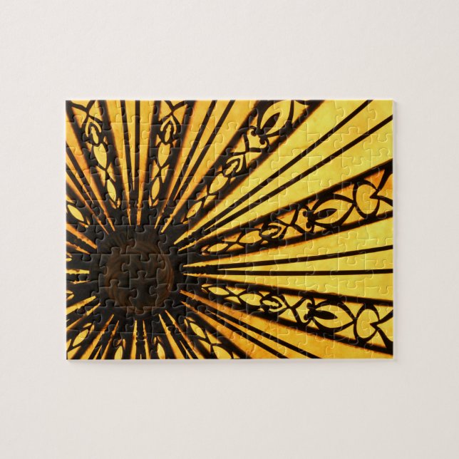 Quebra-cabeça Padrão radial amarelo (Horizontal)