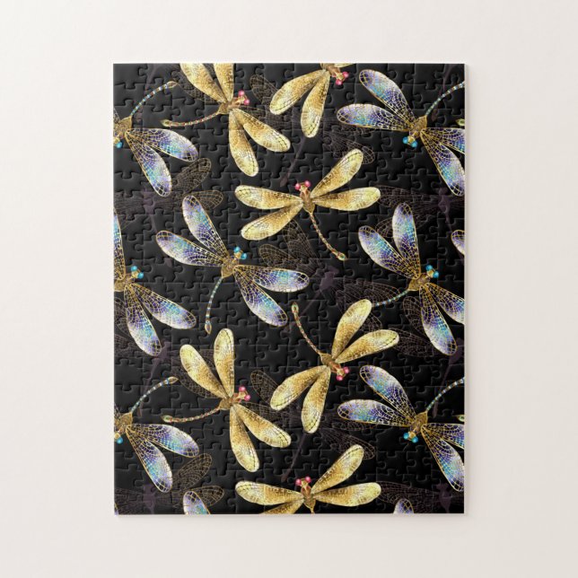 Quebra-cabeça Padrão sem costura com Ouros (Vertical)