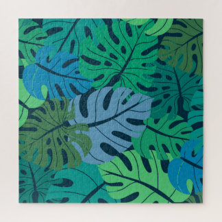 Quebra-cabeça Padrão sem costura da selva tropical