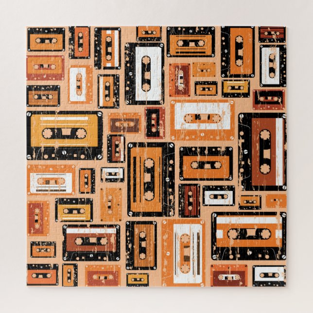 Quebra-cabeça Padrão Sem Fita de Cassete Retroativa (Vertical)