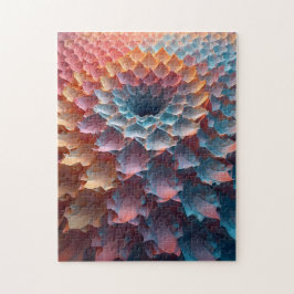 Quebra-cabeça Padrão semelhante a folha em pastéis