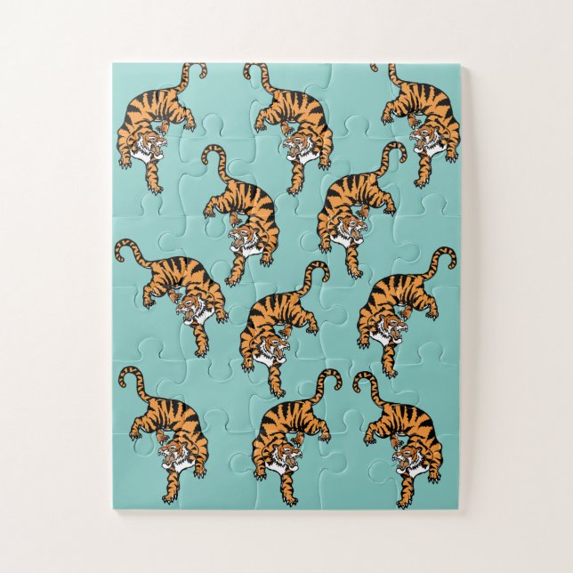 Quebra-cabeça Padrão Tigre da Ásia (Vertical)