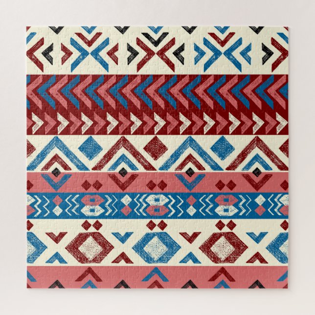 Quebra-cabeça Padrão Tribal Colorido (Vertical)