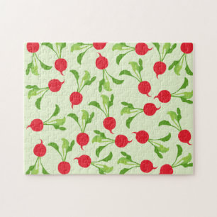 Quebra-cabeça Padrão Verde Vermelho Radish