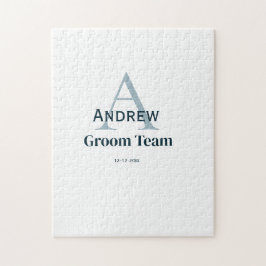 Quebra-cabeça padrinhos de casamento personalizados do grupo mon