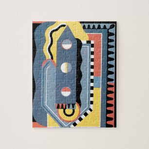 Quebra-cabeça Padrões Geométricos de Vintage Art Deco Pochoir 