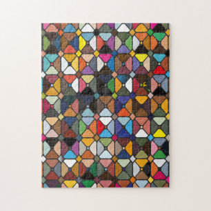 Quebra-cabeça Padrões geométricos multicolores com formas de o