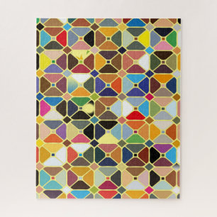 Quebra-cabeça Padrões geométricos multicolores com formas de o