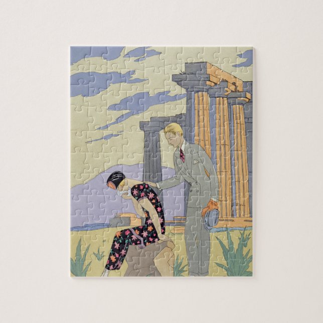 Quebra-cabeça Paestum, 1924 (impressão do pochoir) (Vertical)