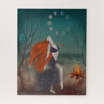 Pagan Goddess Quebra-cabeça, Pagan Oracle In Moonl