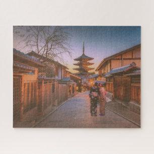 Quebra-cabeça Pagoda em Dusk, em Quioto, Japão