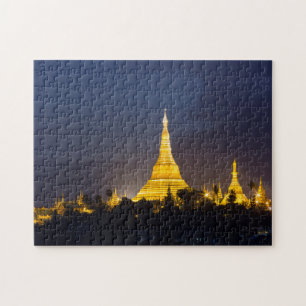 Quebra-cabeça Pagode Shwedagon à Noite