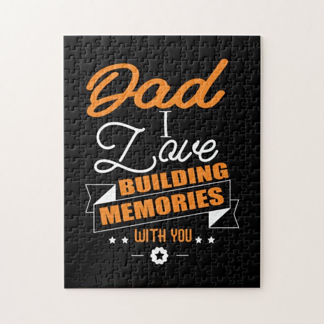 Quebra-cabeça Pai Dando Amor Construindo Memórias Com Você (Vertical)