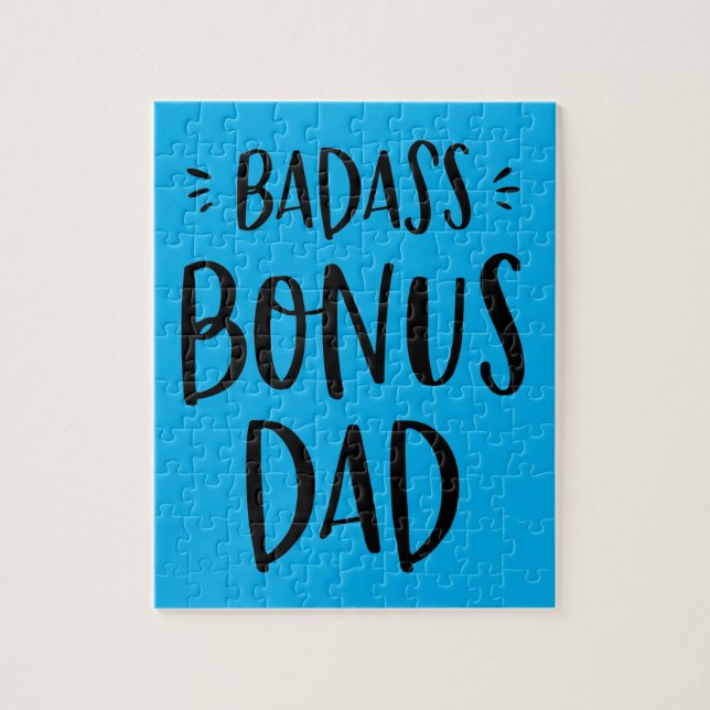 Quebra-cabeça Pai de Bônus Dia de os pais Stepdad Azul (Vertical)