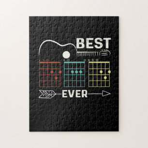 Quebra-cabeça Pai Guitarrista Melhor Nunca Aniversário