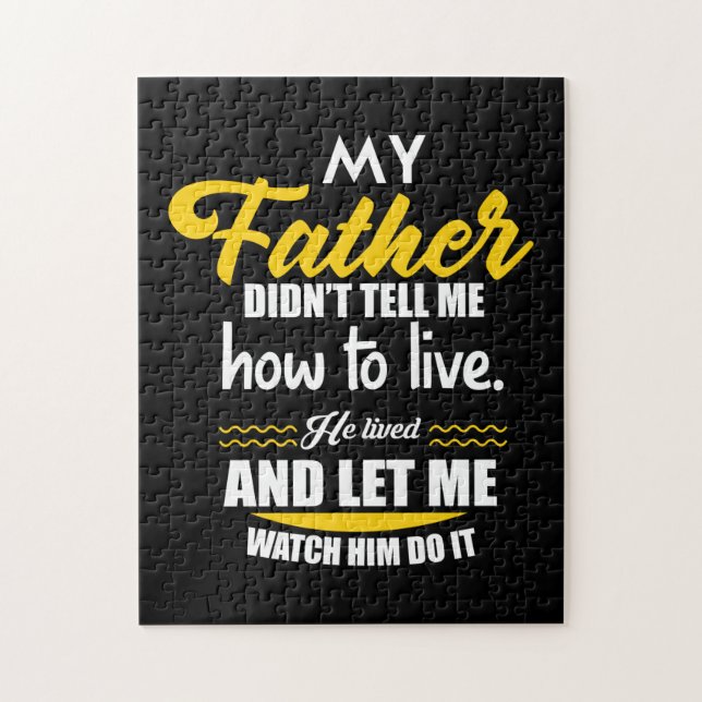 Quebra-cabeça Pai Presente Meu Pai Não Me Disse (Vertical)