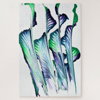 Quebra-cabeça Pain Remover 1 Purple Green Flower Abstract Puzzle