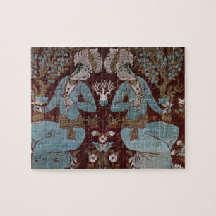 Quebra-cabeça Painel do estilo de Isfahan, persa, século XVII
