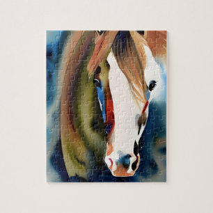 Quebra-cabeça Paint Horse Watercolor