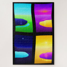 Quebra-cabeça Paintagem Superreal Sunset Painting Sea Landscape